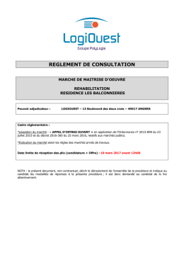 reglement de consultation