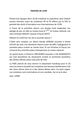 article - Comit&eacute; de Bridge de Champagne