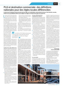 PLUi et destination commerciale : des d&eacute;finitions