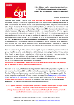 Version imprimable communiqu&eacute; point &eacute;tape r&eacute;forme statutaire FIP