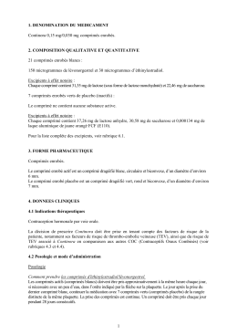 1. DENOMINATION DU MEDICAMENT Continora 0,15 mg