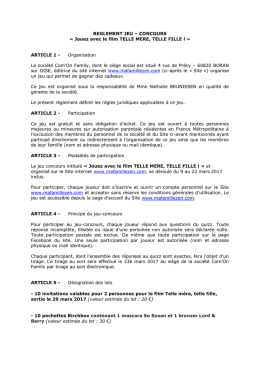 REGLEMENT JEU - MaFamilleZen