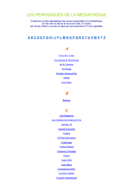 les periodiques de la mediatheque abc