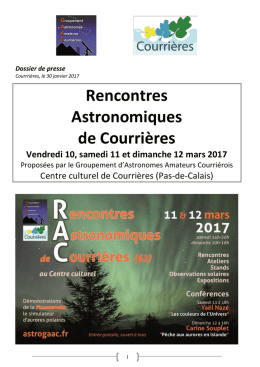 Dossier de presse RAC - ECHOSCIENCES - Hauts-de