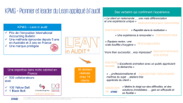 KPMG – Pionnier et leader du Lean appliqué à l`audit