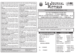 PMU du Vendredi 10 Mars 2017