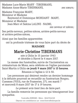 Marie-Christine TIBeRMaNS