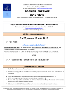 dossier 2017 / 2018
