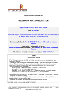 reglement de la consultation - achat