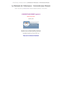 La Matinale de l`Alternance