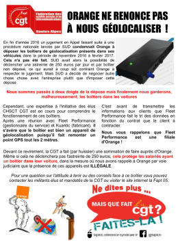 tract visant &agrave; informer les salari&eacute;s sur l`actualit&eacute; des