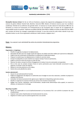 Assistant Promotion Internationale (H/F)
