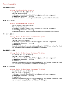 Le calendrier agendajardin.be 2017 au format PDF