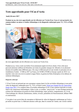 Tests approfondis pour l`iCan d`Actia - 03-06-2017 - Apres