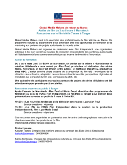 Pi&egrave;ce jointe 1 - Centre Cin&eacute;matographique Marocain