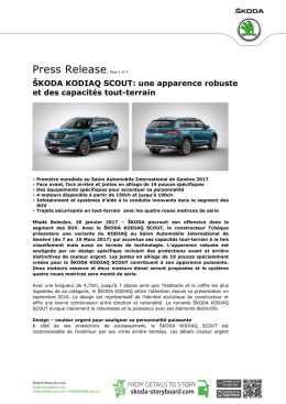 &Scaron;KODA KODIAQ SCOUT - Volkswagen Group France