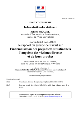 le rapport du groupe de travail sur l`indemnisation