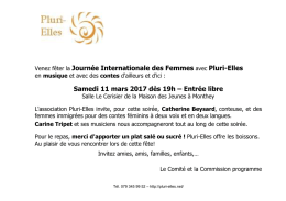 Invitation_Fête internationale des femmes_20170311a A5 - Pluri