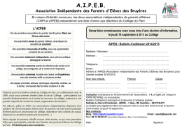 Document de rentrée 2014 collège - L`AIPEB