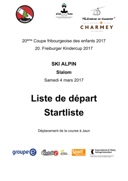 Liste de d&eacute;parts