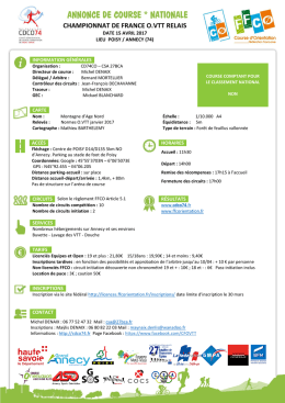 Annonce de course - F&eacute;d&eacute;ration Fran&ccedil;aise de Course d`Orientation