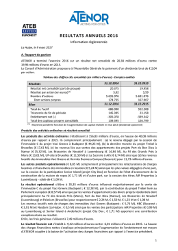 rapport de gestion