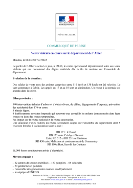 vents violents en cours sur le d&eacute;partement de l