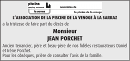 Monsieur JEAN PORCHET