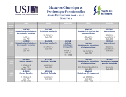 Master en GPF semestre 2