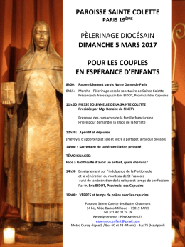 paroisse sainte colette p&egrave;lerinage dioc&eacute;sain dimanche 5 mars 2017