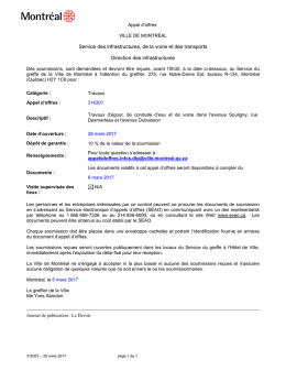 Travaux d`&eacute;gout, de conduite d`eau et de voirie