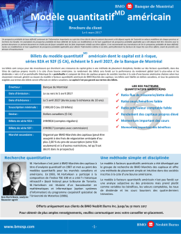 Mod&egrave;le quantitatif Mod&egrave;le quantitatif am&eacute;ricain am&eacute;ricain