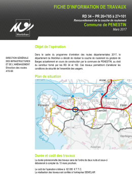 RD 34 - P&eacute;nestin - Conseil d&eacute;partemental du Morbihan
