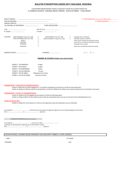 bulletin d`inscription saison 2017 challenge regional