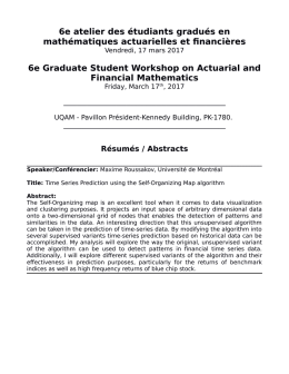 titres et r&eacute;sum&eacute;s - Universit&eacute; de Montr&eacute;al