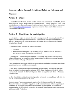 R&egrave;glement du concours