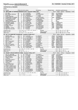 R3 - FAIRVIEW - Vendredi 10 Mars 2017