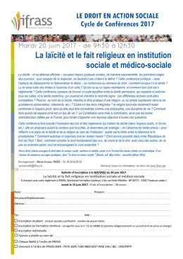 la présentation et le bulletin d`inscription