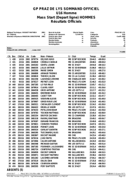 resultats U16 HOMMES GP PDLS - Ski