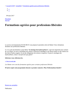 Formations agréées pour professions libérales