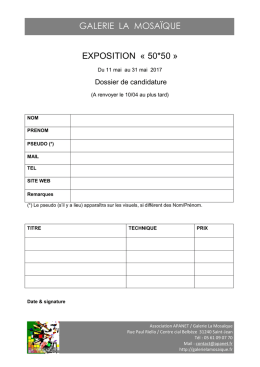 EXPOSITION &laquo; PETITS FORMATS &raquo;