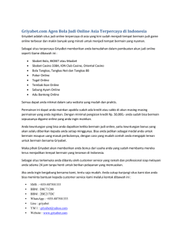 Griyabet.com Agen Bola Judi Online Asia Terpercaya di Indonesia