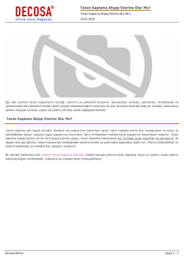 Tavan Kaplama Ahsap Uzerine Olur Mu
