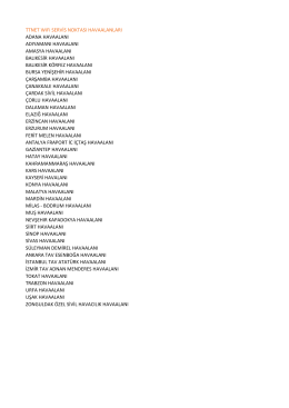 ANLASMALi HAVAALANLARi